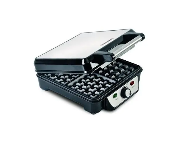 Aparat de preparat vafe RAVANSON GR-7030,1100 W, termostat reglabil, inox
