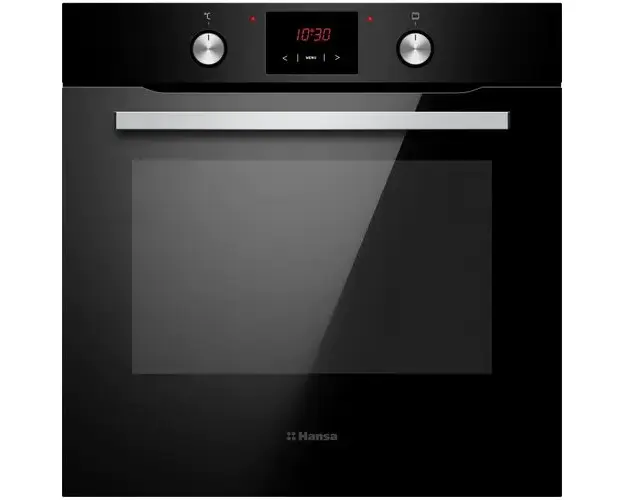 Cuptor incorporabil Hansa BOES684001, X-Type, 77 l, 9 functii, Grill, Timer electronic, Clasa A, Negru