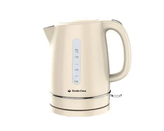 Fierbator apa Studio Casa Duchess SC2126, 1.7 L, oprire automata, baza rotativa, Crem unt