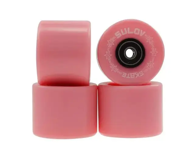 Set 4 roti skateboard Sulov, roz pastel