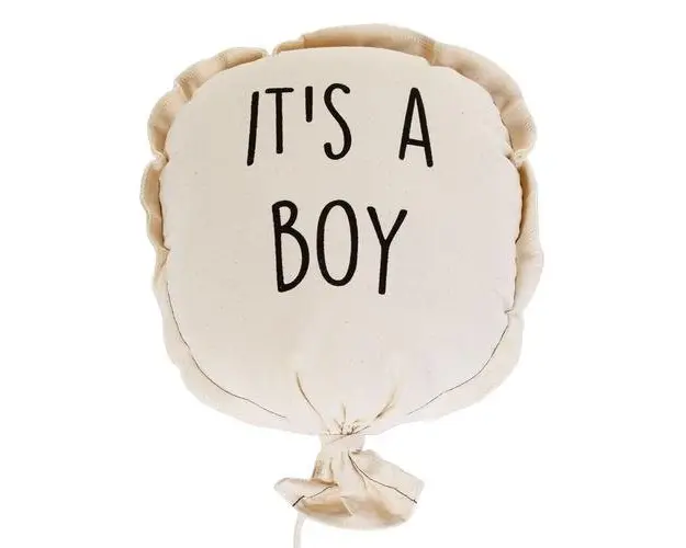 Decoratiune perete balon Childhome Baiat, 35x26x8 cm, Bej