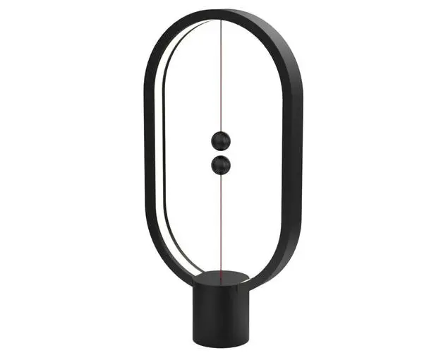 Lampa LED Allocacoc Heng Balance Lamp Ellipse, USB Type-C, 5W, 50 lm, 1A 5V, lumina calda, Negru