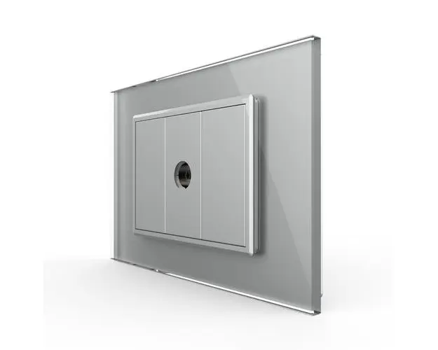 Priza Simpla TV Livolo cu Rama din Sticla  Serie Noua