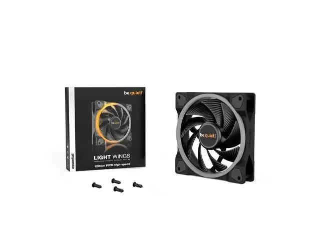 Ventilator ARGB be quiet! LIGHT WINGS 120mm PWM High-Speed (BL073), 120x120x25 mm