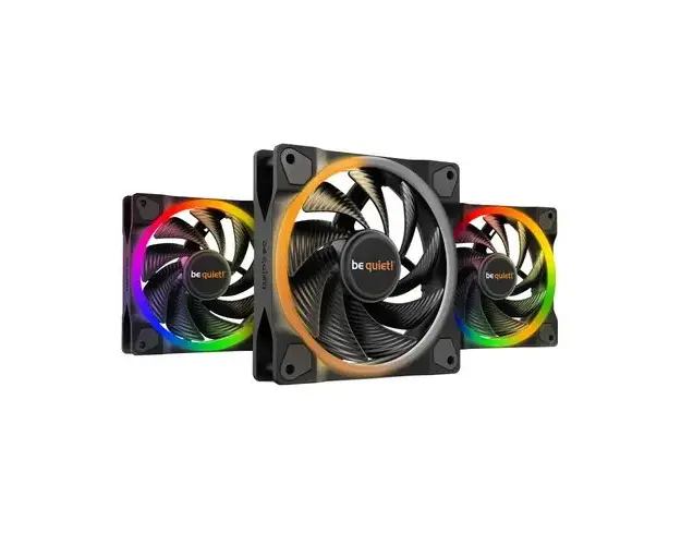Set 3 ventilatoare ARGB be quiet! LIGHT WINGS 120mm PWM High-Speed (BL077), 120x120x25 mm