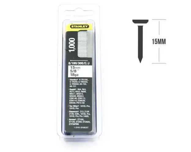 Set 1000 cuie, Stanley, 1-SWK-BN0625T, 15mm, tip J 8/180/300/E