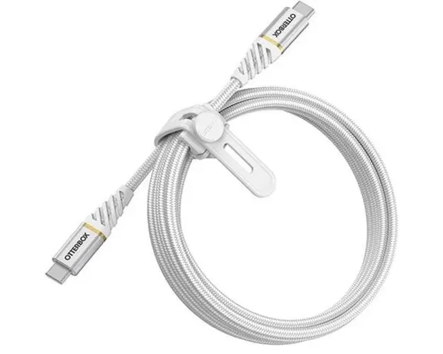 Cablu pentru incarcare si transfer de date Otterbox Premium 2xUSB Type-C 2m Alb