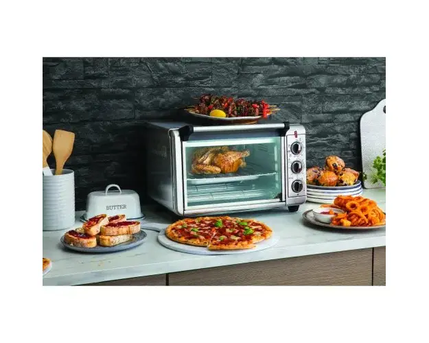 Cuptor electric cu aer circulant Russell Hobbs Express Air Fry 26095-56, 1500 W, Convectie, 5 programe, Argintiu