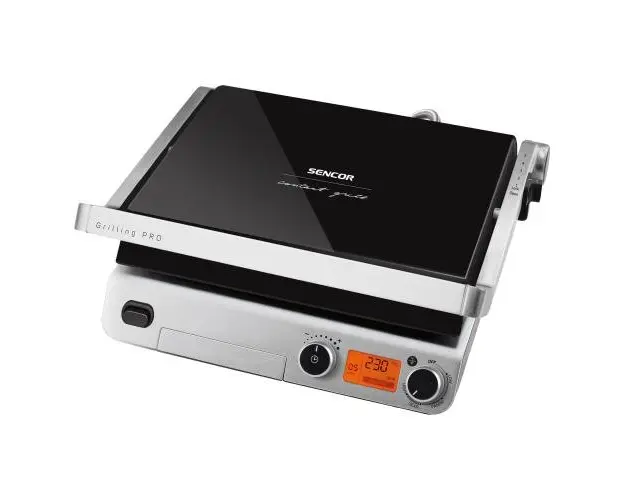 Gratar electric Sencor SBG 6650BK, 2000 W, placi detasabile, senzori control temperatura, Negru