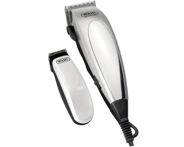 Aparat de tuns WAHL HomePro Deluxe, 20 mm, Autoascutire, Lame otel, 8 Accesorii, Gri