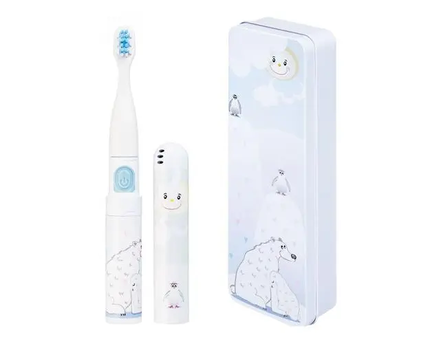 Periuta de dinti electrica VITAMMY Smile, pentru copii de la 3 ani, cutie travel, Animatie Urs Polar, Alb, TB8041MP