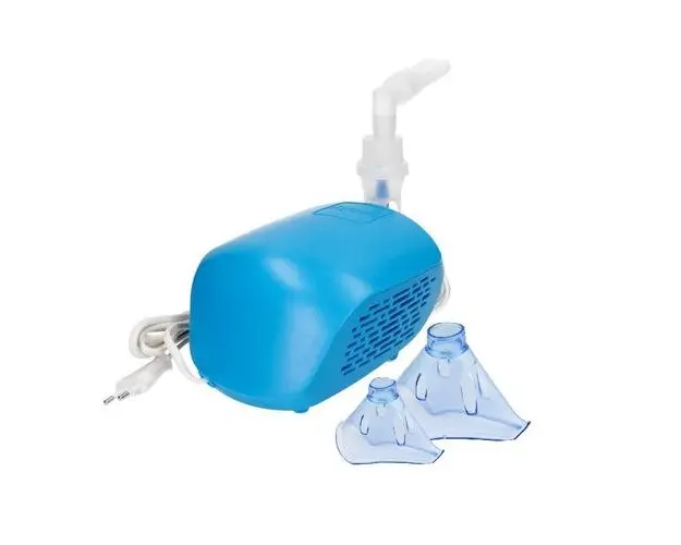 Aparat aerosoli Sanity Domowy AP 2819, nebulizator cu compresor, masca pediatrica si masca adulti, Albastru