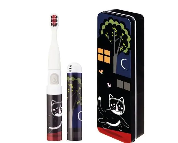 Periuta de dinti electrica VITAMMY Smile, pentru copii 3 +, cutie travel, Animatie Pisoi, Negru, TB8041CK
