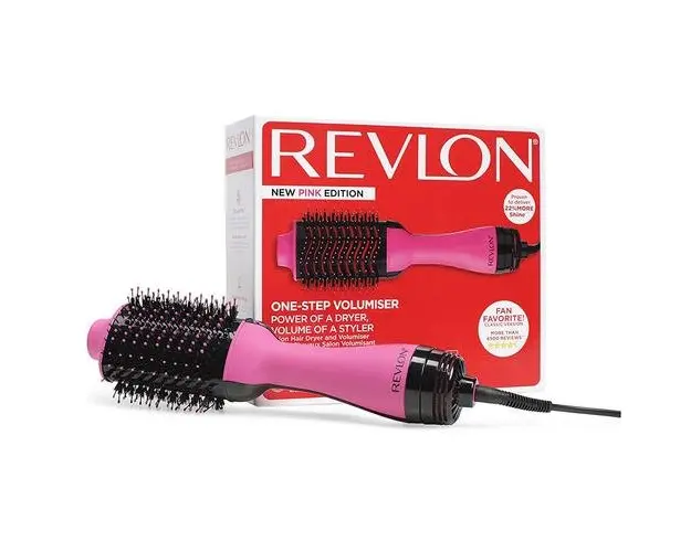 Perie electrica fixa REVLON One-Step Hair Dryer and Volumizer, RVDR5222PE, pentru par mediu si lung, Roz