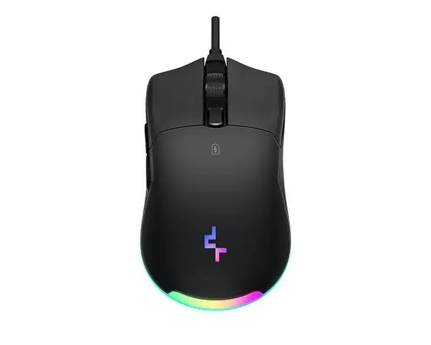 Mouse Deepcool R-MG510-BKCCNN-G, USB, iluminare aRGB, 19000 DPI (Negru)