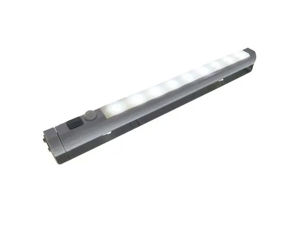 Lampa cu 9 Led SMD, senzor de miscare, intrerupator, 3xAA , lungime 26 cm, alba