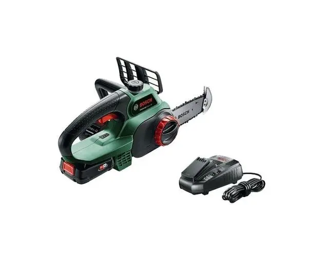 Fierastrau electric pe acumulator Bosch UniversalChain 18 BT, 18 V, 20 cm lungime lama, 4.5 m/s viteza lant, lubrifiant lant, lant fierastrau, capac lant, ghidaj, fara acumulator/incarcator