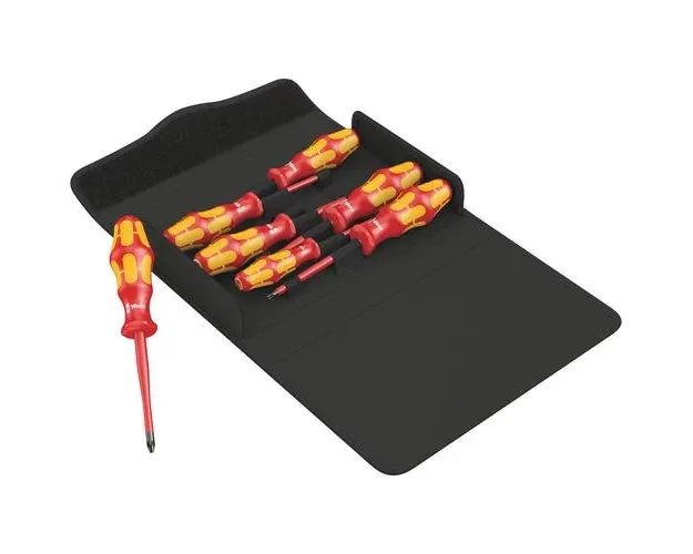 Set surubelnite cu cap subtire izolate la 1000 V, WERA, 7 piese