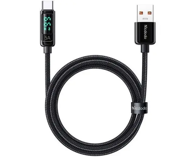 Cablu de date Mcdodo Digital Pro USB-A la Type-C, 1.2m, 5A, Negru