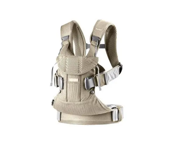 Ham anatomic BabyBjorn, cu pozitii multiple de purtare One AIR, Greige, 3D Mesh