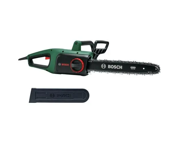 Drujba (fierastrau cu lant) Bosch UniversalChain 06008B8303, 1800 W, 35 cm lungime lama, 12 m/s viteza lant, lant fierastrau, capac lant, ghidaj