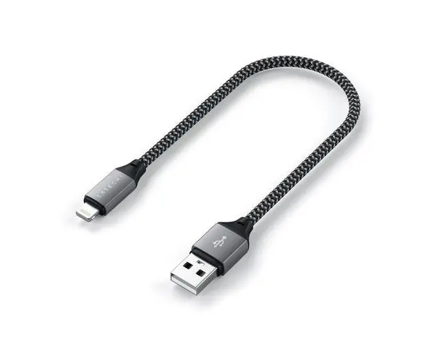 Cablu USB, Lightning, Satechi, compatibil cu Apple, 0.25 m