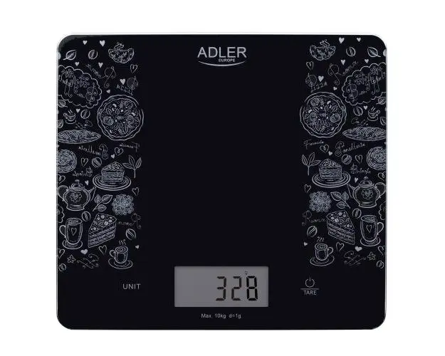 Cantar electronic de bucatarie capacitate mare 10 kg, precizie 1g functie tare si zero, ecran LCD, negru