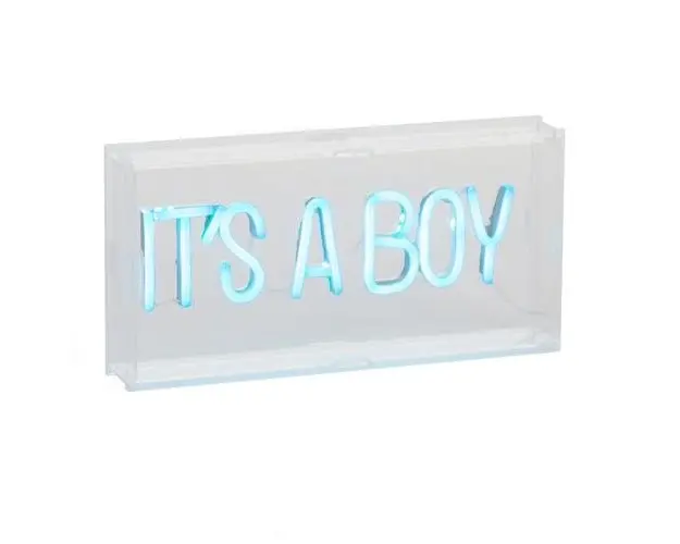 Caseta luminoasa Neon Childhome 30x15 cm, Albastru