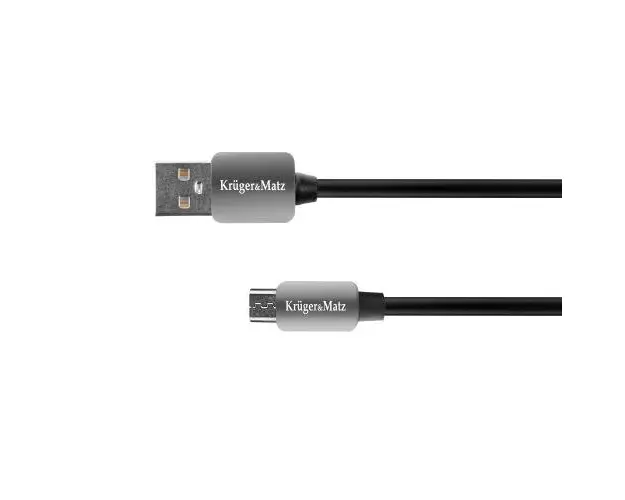 Cablu USB - Micro USB 1.8 m Kruger&Matz, gri, KM0331