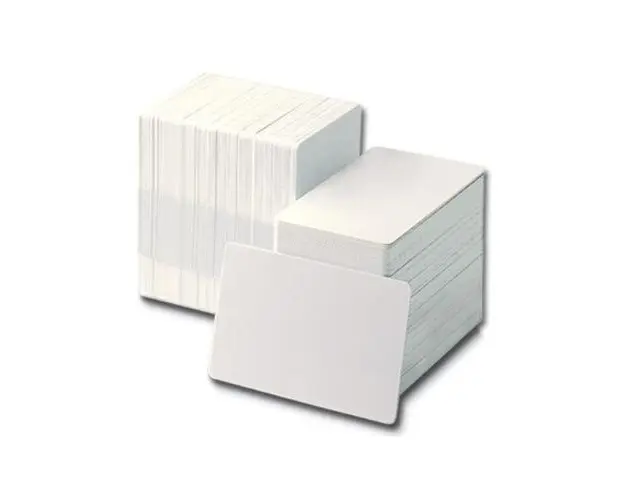 Set 100 x Card PVC Zebra Premier 104523-111, CR80, 85.6 x 54 mm (Alb)