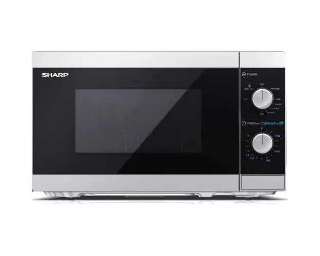 Cuptor cu microunde Sharp YC-MG01ES, 20 l, 800 W, Mecanic, Grill, Argintiu