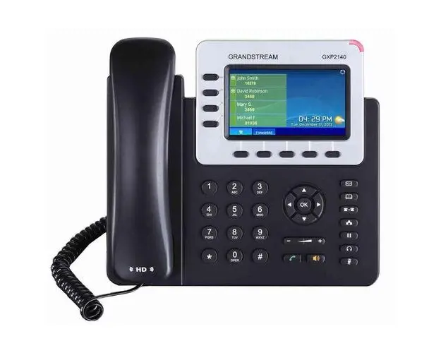 Telefon Voip Grandstream GXP 2140, Reelif Type C, Bluetooth, PoE, Negru