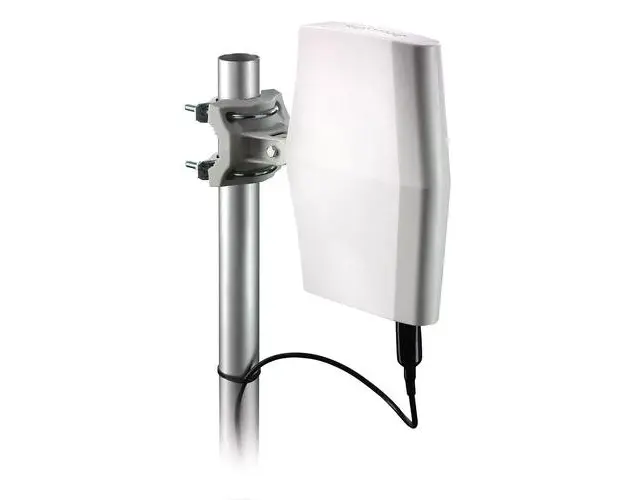 Antena de interior/exterior UHF/VHF/FM cu multiple optiuni de montare, 40dB, cablu coaxial 1,8 m, 75 Ohm, filtru 3G/4G, DVB-T/T2 ready
