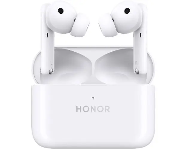 Casti True Wireless Honor EarBuds 2 Lite Otter-AT030, Bluetooth, Microfon, Reducerea zgomotului AI (Alb)