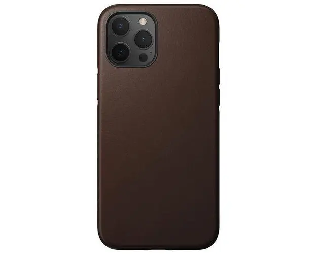 Carcasa din piele naturala NOMAD Rugged MagSafe compatibila cu iPhone 12 Pro Max Brown