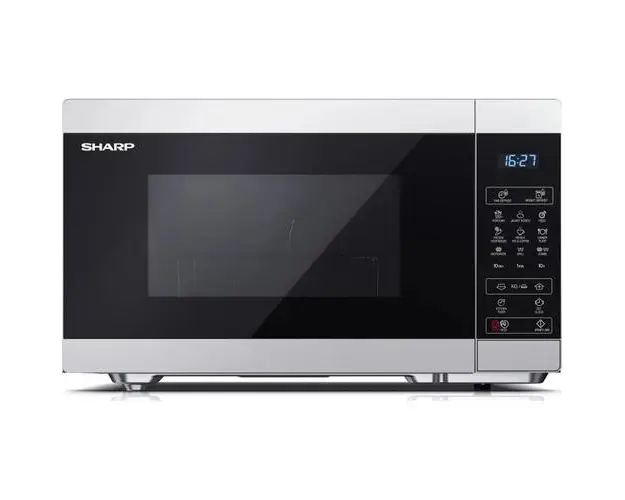 Cuptor cu microunde Sharp YC-MG81ES, 28 l, 900 W, Digital, Grill, EasyClean, Eco Function, Child Lock, Argintiu-Negru