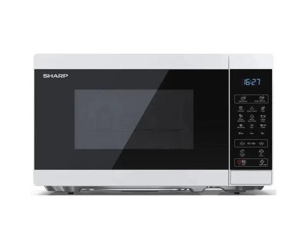 Cuptor cu microunde Sharp YC-MG02EW, 20 l, 800 W, Digital, Grill, EasyClean, Eco Function, Child Lock, Alb