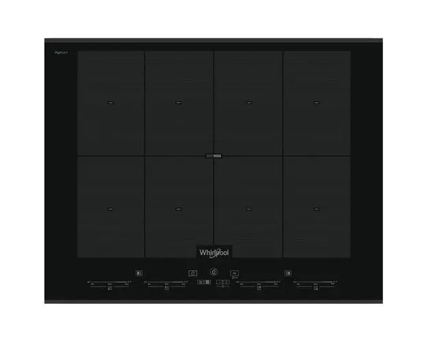Plita incorporabila Whirlpool SMO 658C BT IXL, Inductie, 8 Zone de gatit, Functie Booster, Negru