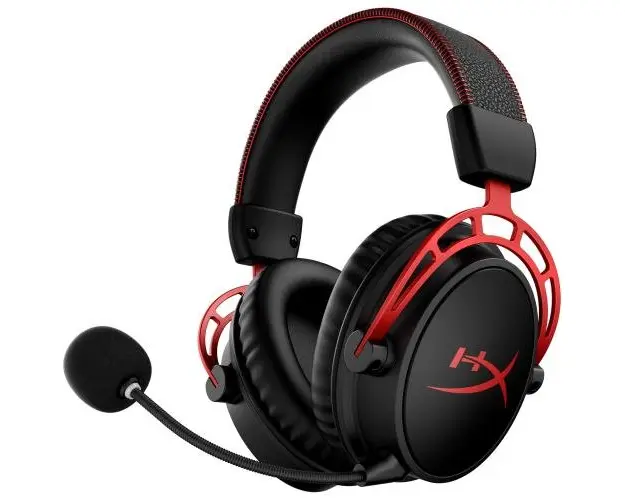 Casti gaming HyperX Cloud Alpha, Wireless, DTS virtual surround, Noice cancelling mic, Negru/Rosu
