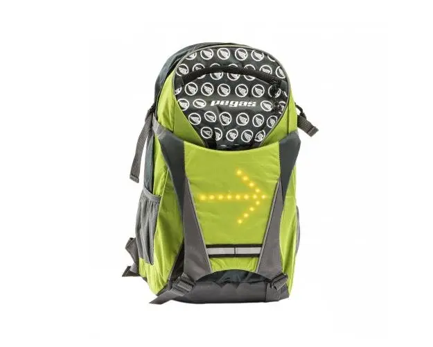 Rucsac Pegas cu semnal luminos, Verde/Gri