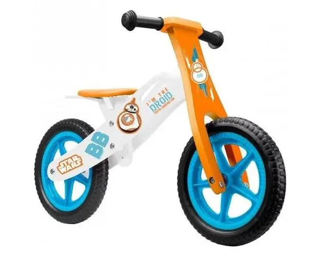 Bicicleta fara pedale din lemn Seven-Star Wars, Multicolor