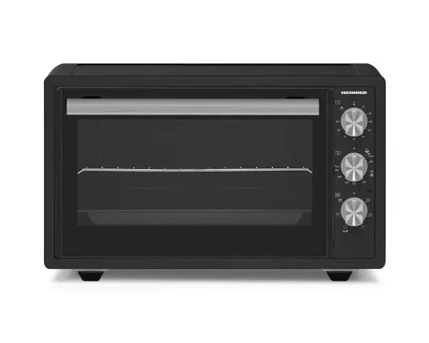 Cuptor electric Heinner HCE-S37DKA, 1650W, capacitate 37l, 220 C, 6 functii de gatire, timer, gril, convectie, accesorii: gratar si tava de copt, Gri Antracit