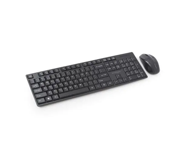Kit tastatura si mouse wireless Kensington Profit Low-Profile K75230UK, tastatura wireless 104 taste, mouse wireless 1200dpi, Negru