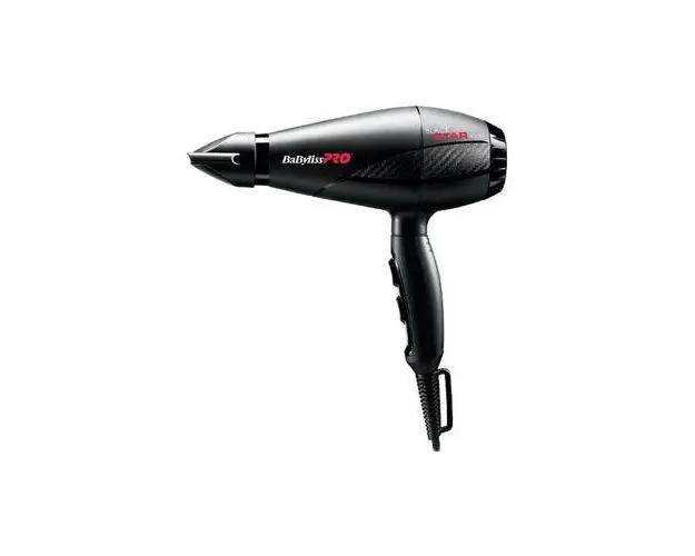 Uscator de par ionic Babyliss Pro Black Star, 2200W, 3 trepte de viteza si temperatura, Concentrator, Negru