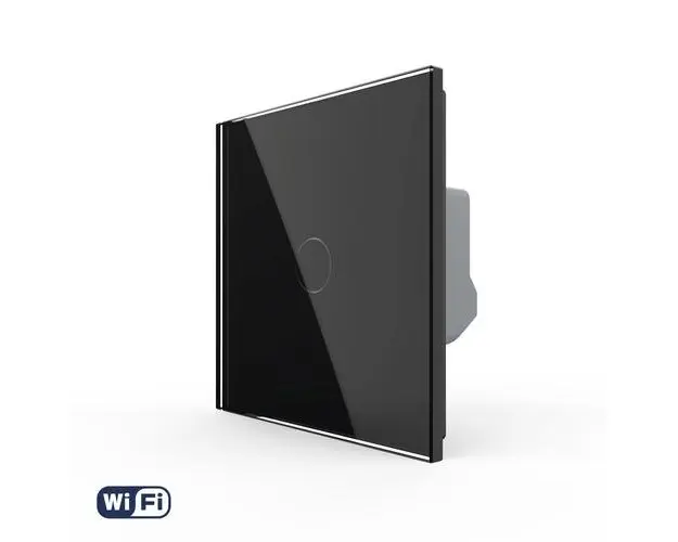 Intrerupator cu Touch LIVOLO VL-FC1NY-2G-2B, Wi-Fi (Negru)