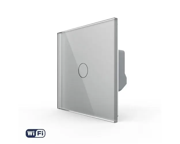 Intrerupator cu Touch LIVOLO VL-FC1NY-2G-2I, Wi-Fi (Gri)
