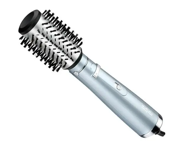 Perie rotativa BaByliss Hydro Fusion Big Hair AS773E, 700W, Tehnologie Ionica cu Plasma, 2 viteze, 2 trepte de temparatura, Bleu
