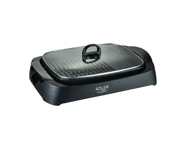Gratar electric Adler AD 6610, Capac de sticla, Putere 3000 W