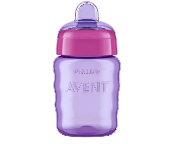 Cana cu tetina de formare Philips-AVENT, 260ml, 9luni+, Mov