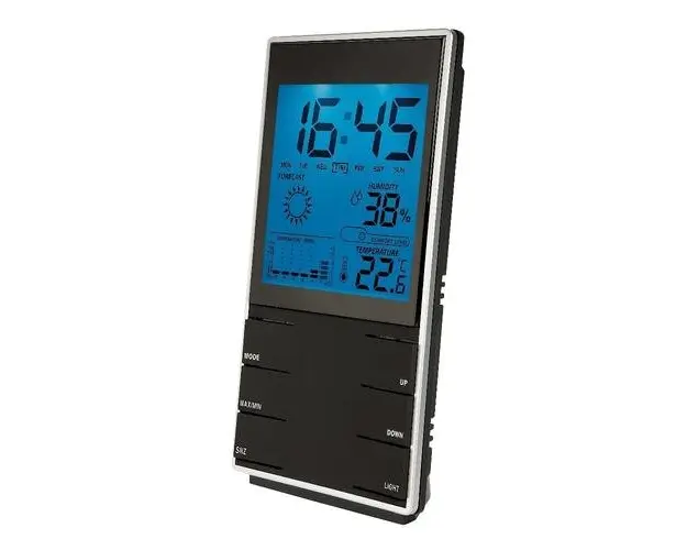 Statie meteo CLIP SONIC SL204, Higrometru digital, Alarma cu functie amanare, Termometru intern